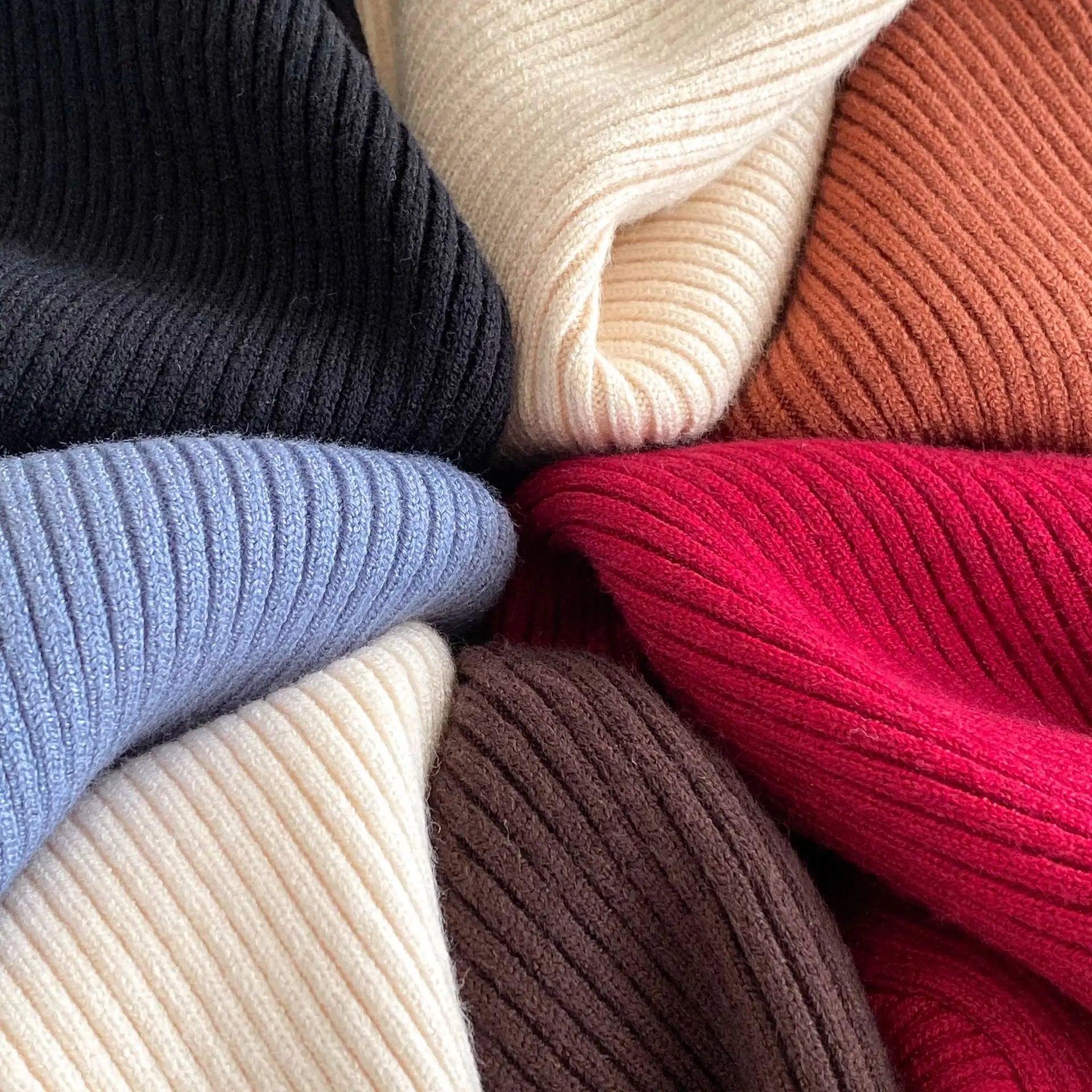 2025 Nieuwe effen trui met onderkant voor meisjes. Kinderkleding met lotusbladkraag en gebreide trui met basistopjes voor meisjes van 1-6 jaar.