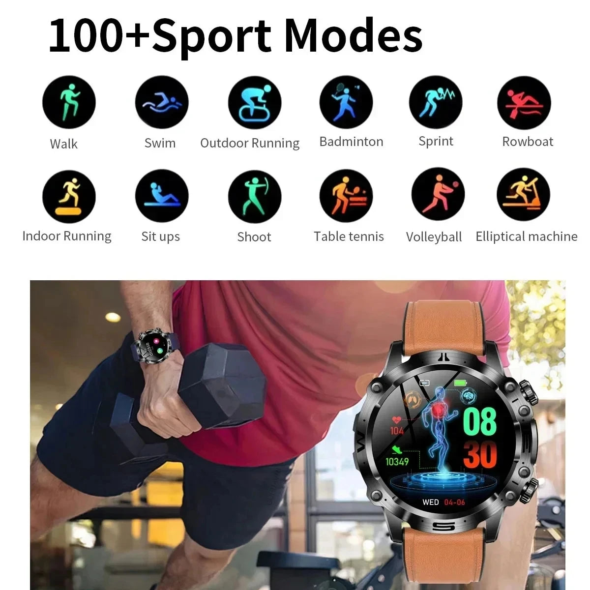 2025 Nieuwe Smart Watch Monitoring Bloeddruk Urinezuur ECG + PPG Fitness Tracker Klok Bluetooth Call Health Smartwatch Voor Mannen