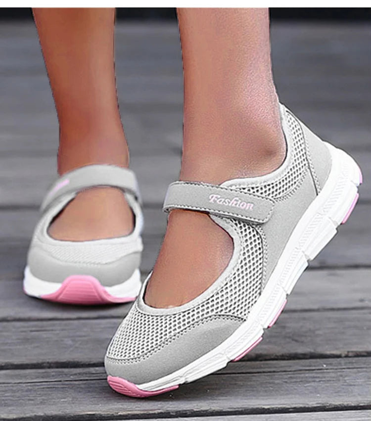 Sneakers For Women Breathable 2025 New Fashion Flat Soft Woman Vulcanize Shoes Mesh Fabric Women Shoes Female Footwear