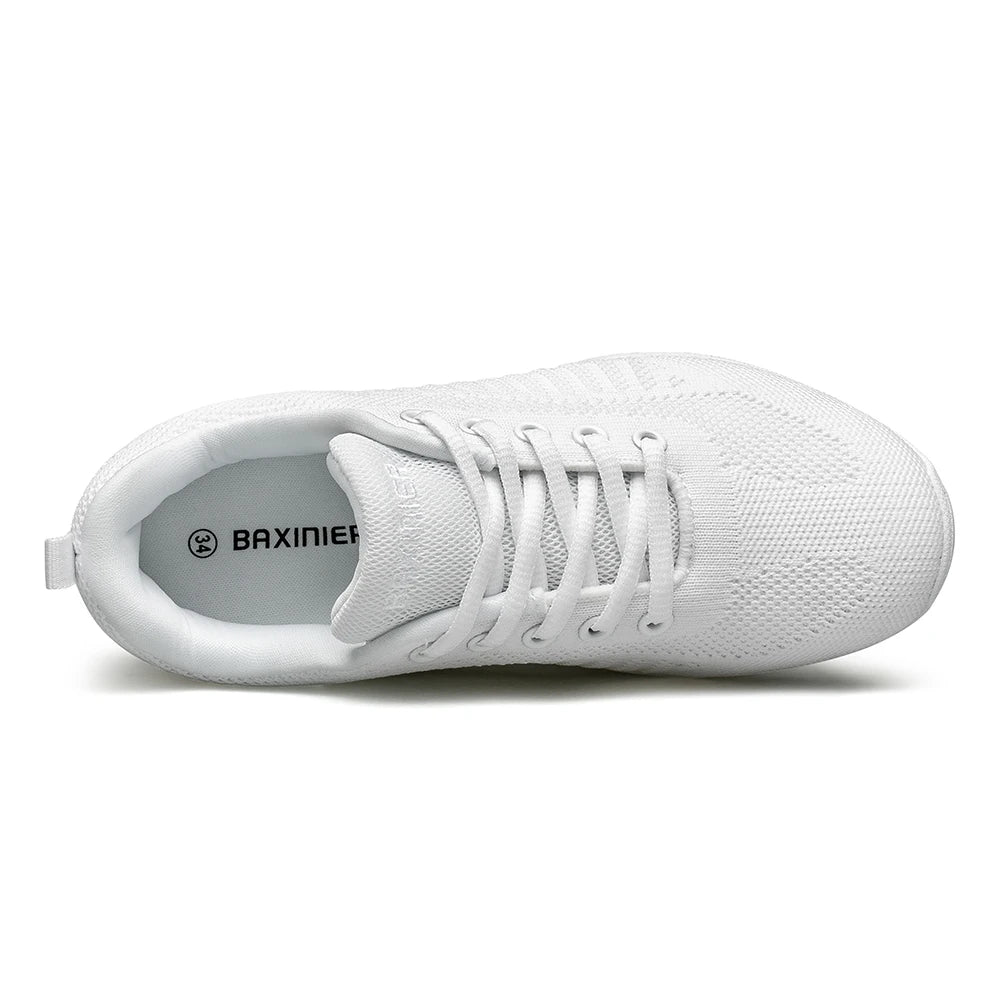 Girls White Cheer Shoes Trainers Breathable Kids Training Dance Shoes Lightweight Youth Cheer Competition Sneakers