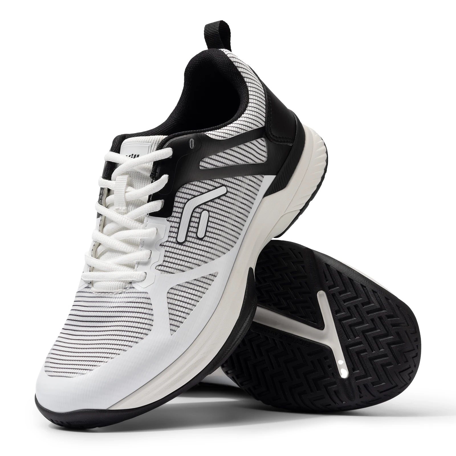 Men's Wide Pickleball And Full Court Tennis Sneakers with Arch Support - Lightweight Non-Slip Sports Shoe