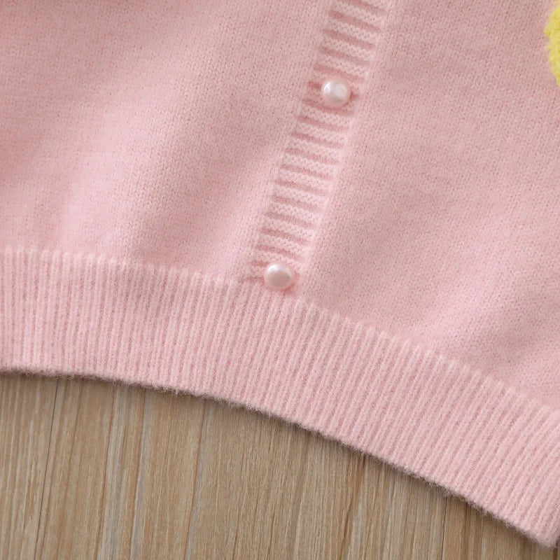 Autumn Kids Sweater for Girls Cute Colour Balloon Knitted Pullover Loose Children's Clothing Sweet Style 2-6T Girls