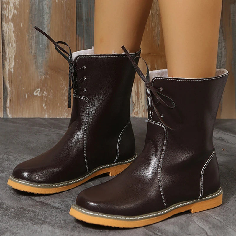 Snow Women's Boots 2025 Trend Shoes Woman Warm Fur Women Shoes Casual Long Boots Soft Botas Mujer High Winter Boots Women