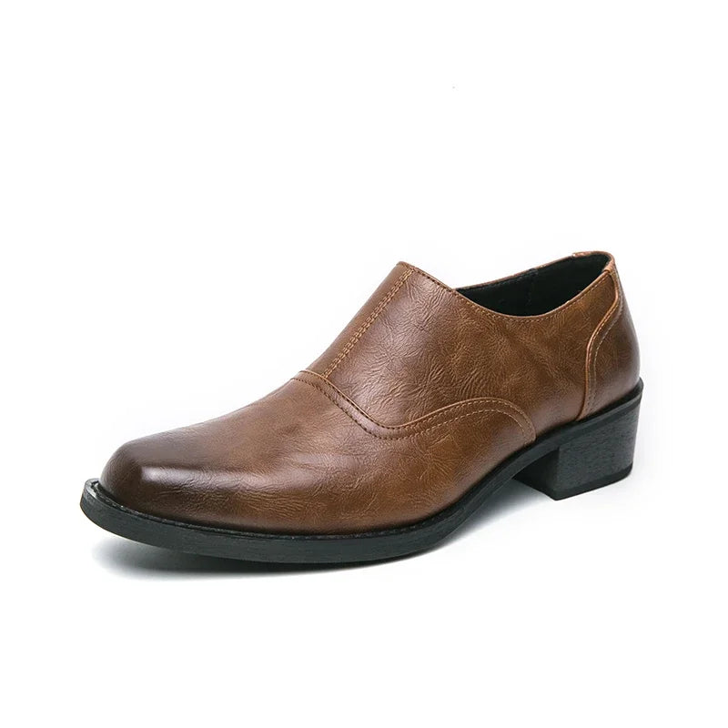 Low Heel Dress Shoes Men Fashionable Chelsea Shoes for Men Black Brown Male Business Formal Oxfords Large Size 38-46 Loafers