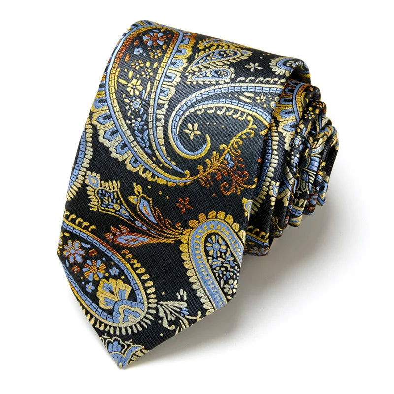 Men's Business Neckties Men's Stripe Plaid Floral Blue Wedding Ties Jacquard Woven Men Neck Jacquard Ties Vintage Accessories