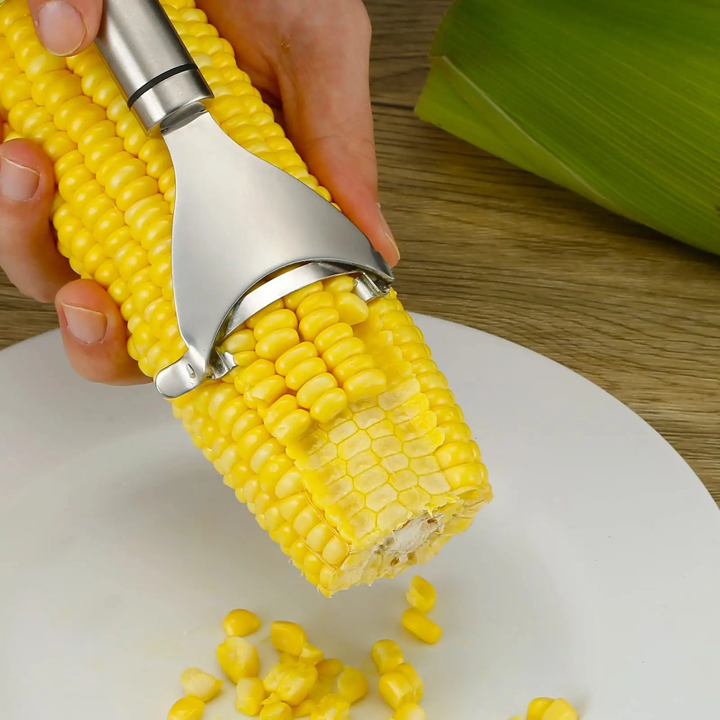 Corn Peeler Stripper For Corn On The Cob Remover Tool,Stainless Steel Kitchen Grips Corn Planer Cob Cutter Kernels