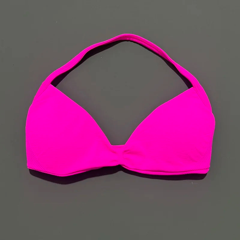 HISTELLO Women’s High Support Strappy Sports Bra – Seamless Push Up Gym & Yoga Workout Tank Top