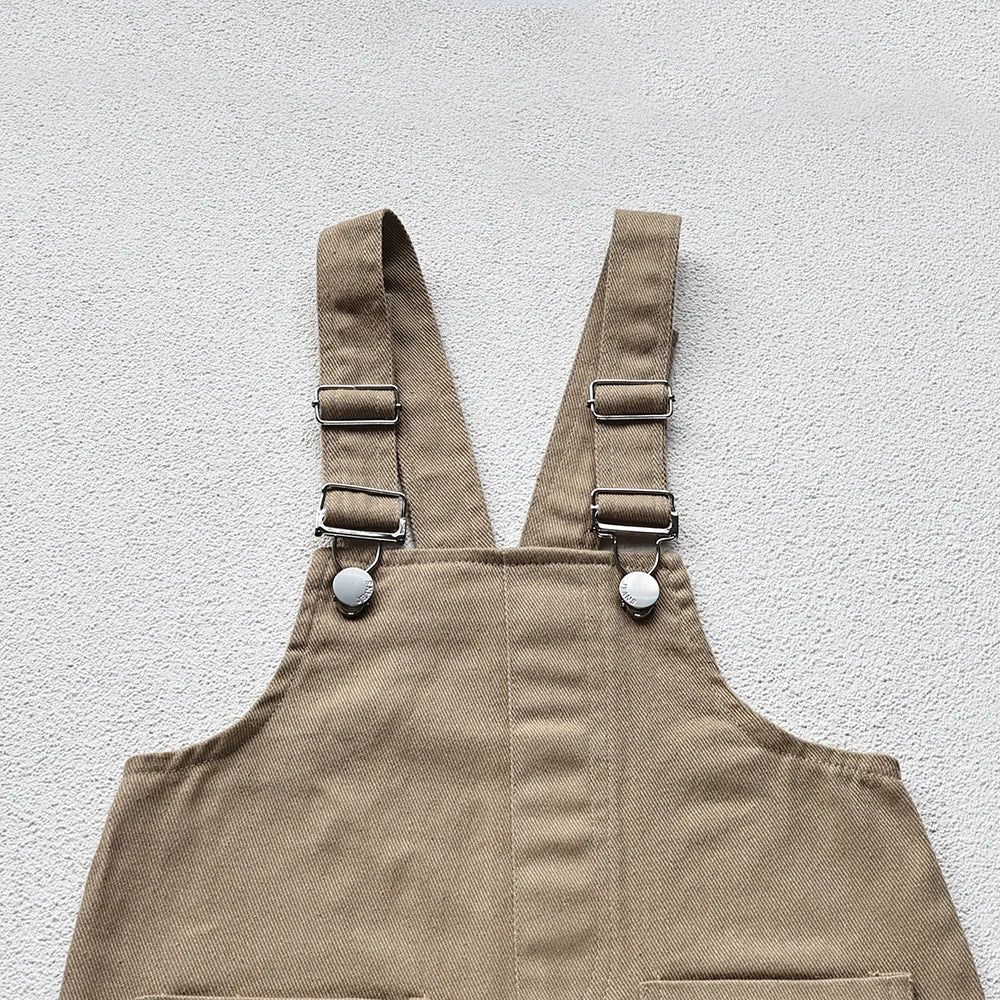 Herfst Nieuwe Effen Kinder Overall Denim Meisjes Jumpsuits Slip Jongens Jarretelbroek Outfits 1-5 Jaar Unisex
