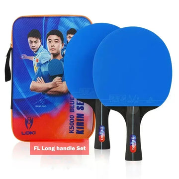 K5000 K3000 K1000 Table Tennis Racket Set 2pcs Home Entertainment Ping Pong Rackets with Blue Colour Ping Pong Rubber