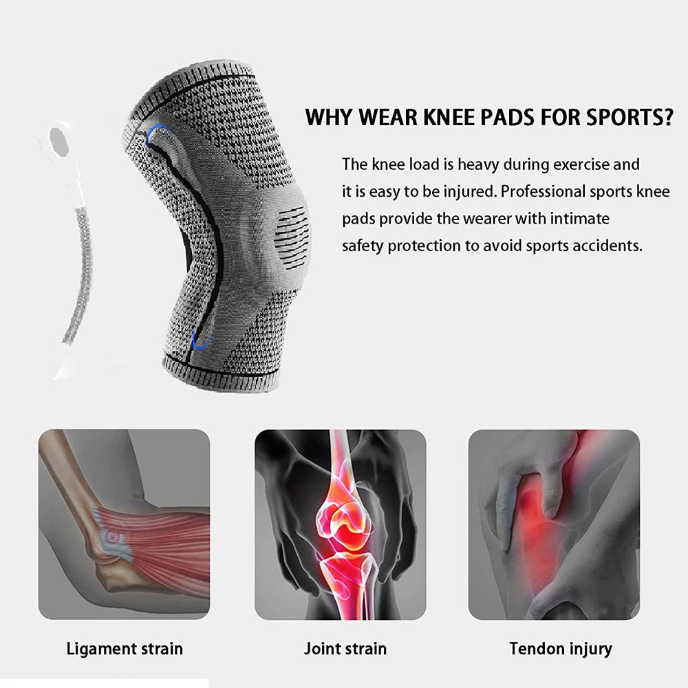 1 PCS Professional Sport Knee Brace With Protector Support Pads - For Arthritis,, Meniscus Tear, And Joint Pain Relief During Running & Riding