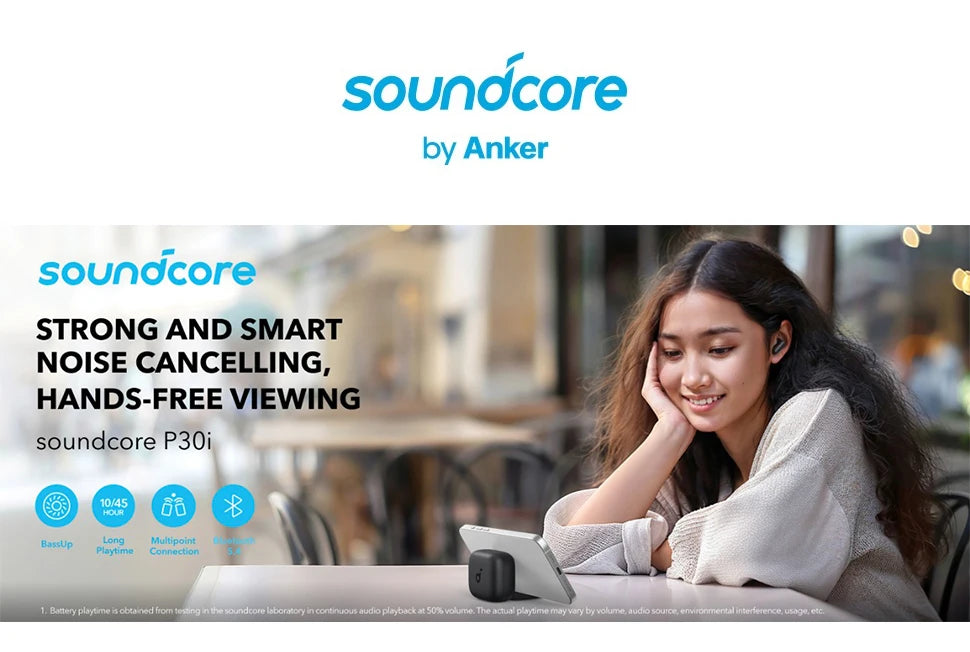 Soundcore by Anker P30i Noise Cancelling Earbuds 45H Wireless Earphone Bluetooth Wireless Bluetooth Headphones TWS Earphones