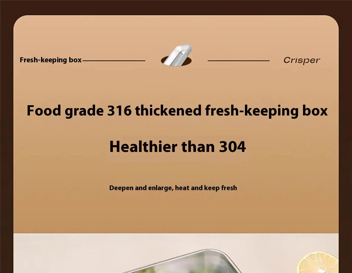 201 Stainless Steel Airtight Dumpling Storage Container with Lid - FoodGrade FreezerSafe Box for Meal Prep & Fridge Organization