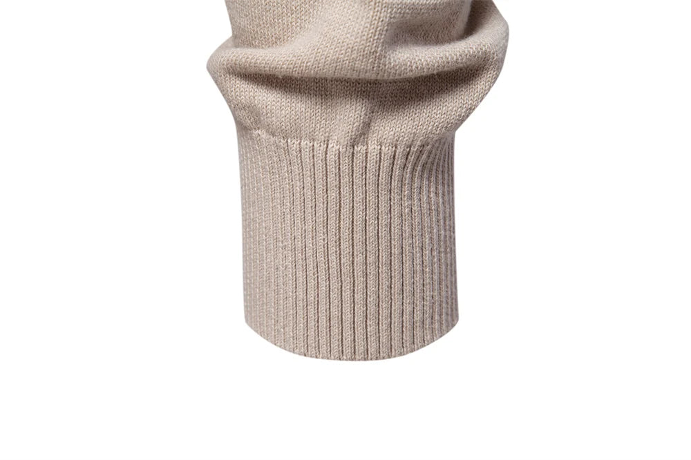 Men's Crewneck Pullover Sweater Knitted Cotton Stripped Quality Autumn Winter Warm Sweaters for Men