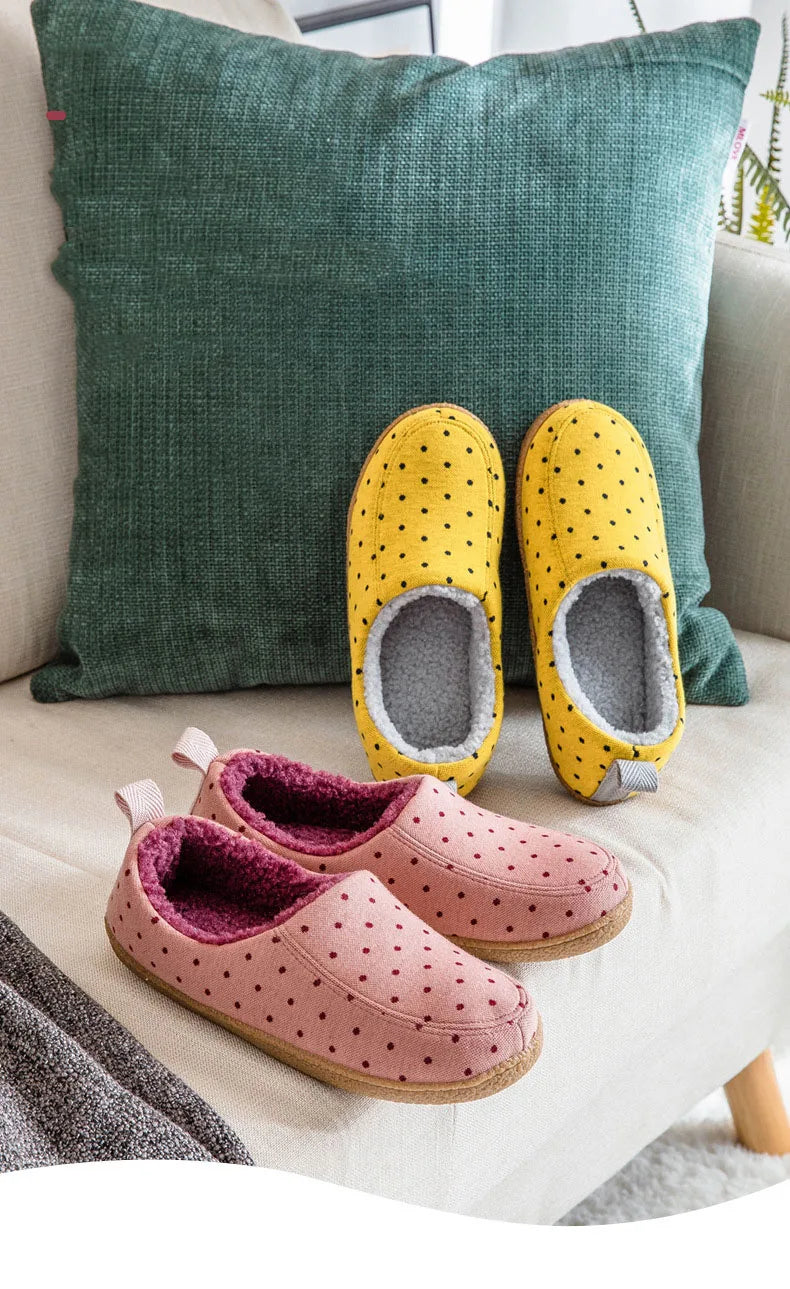 Women's Winter Warm Plush Slippers Slip-On Suitable For Indoor Outdoor and Bedroom Use Fluffy Classic Cotton Slippers For Ladies