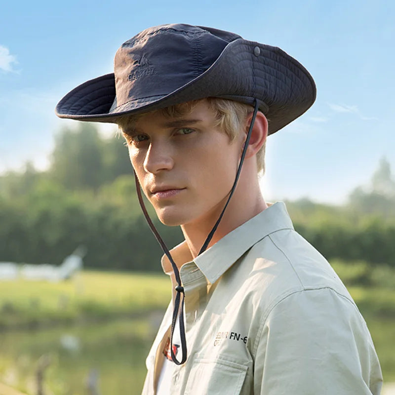 Outdoor Hiking Hats Anti-ultraviolet Summer Sun Caps Sports Climbing Sun Shading Fisherman Western Cowboy Hat