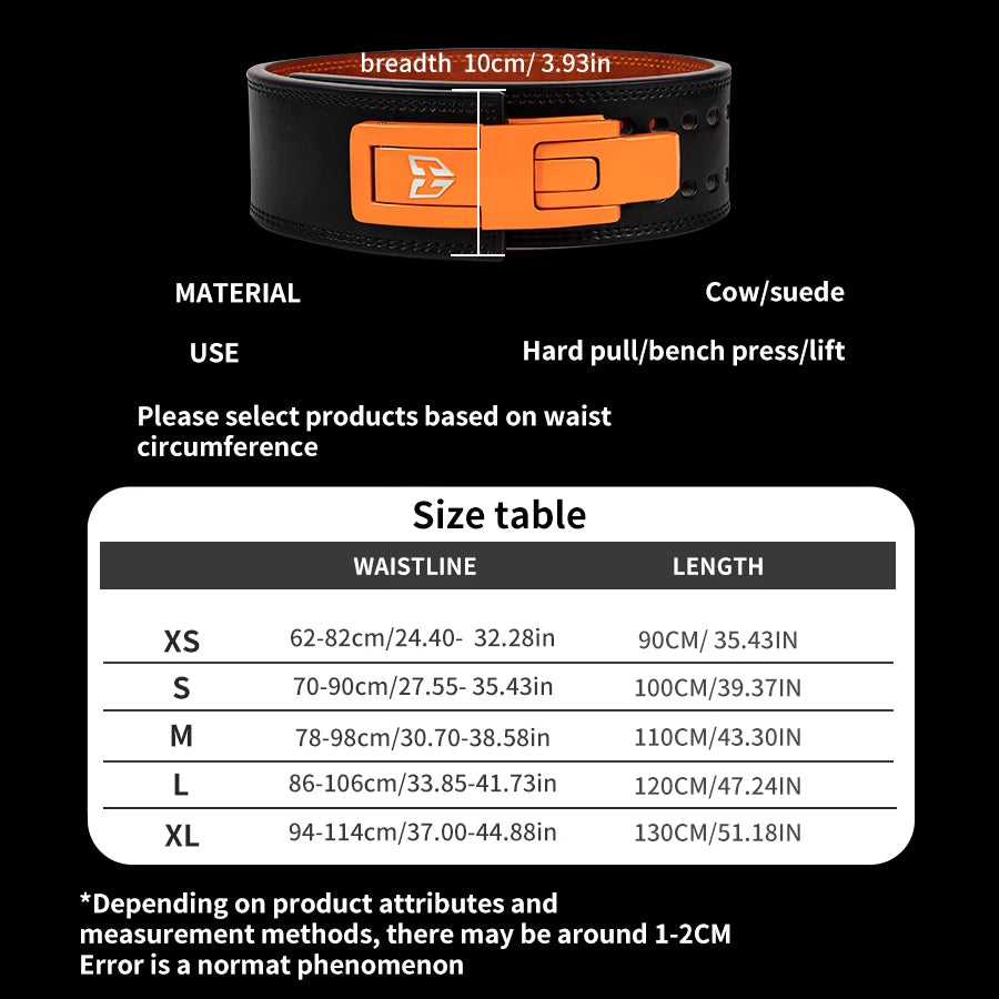 Adjustable Weightlifting Belt, Lever Powerlifting Belt, Gym Barbell, Squat Deadlift, Waist Support, Strength Training, And Lumbar Brace