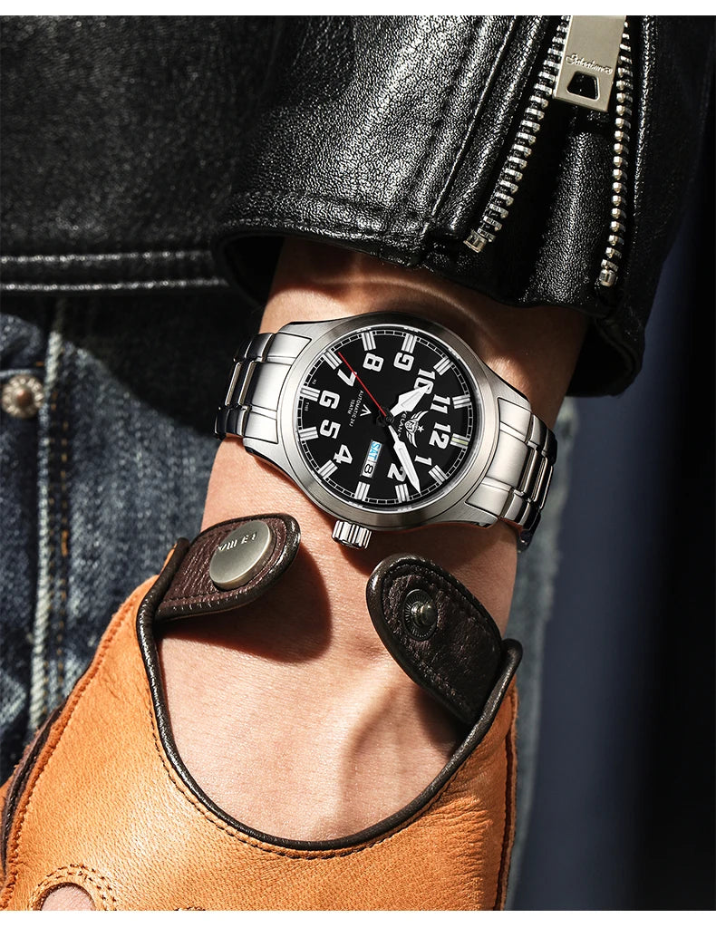 Yelang V1007 42MM Men Watch NH36 Luminous T100 Brand 100M Waterproof Mechanical Automatic Watch Sapphire Lens Reloj Business