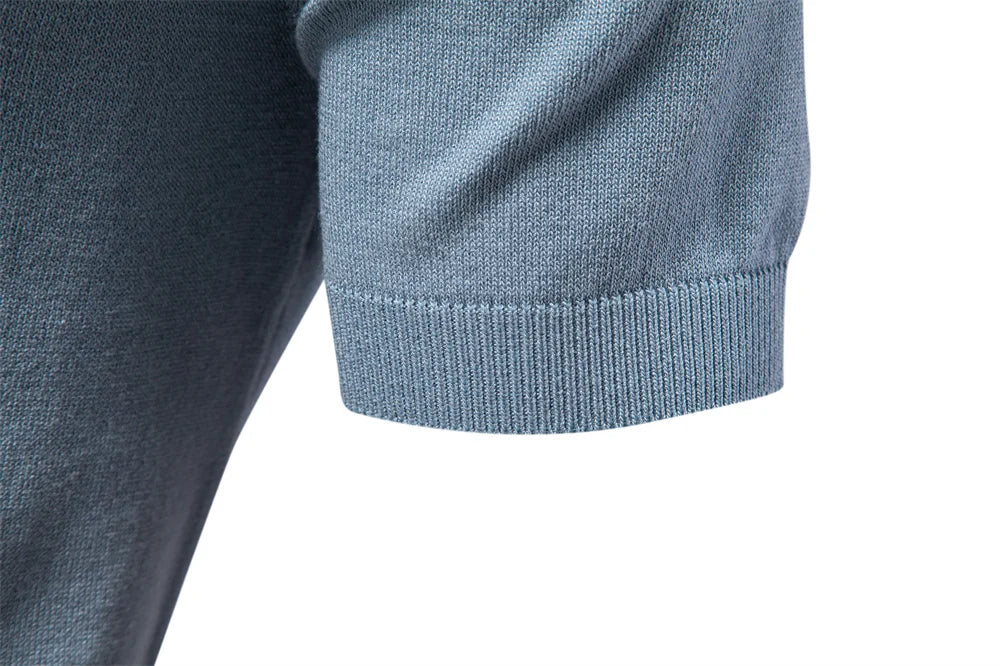 Men's Athletic V-Neck Colour Block Polo Shirt Social Event Polo Shirts for Men Contrast Sport Slim Fit Polo