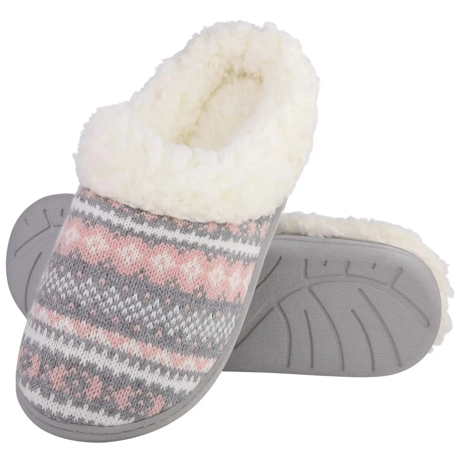 Unisex Winter Fur Slippers Warm Cosy Plush Fluffy Home Cotton Shoes Plush Anti-Skid and Indoor Furry Slippers For Men & Women