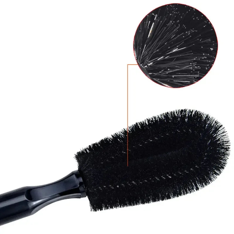 Car Wheel Cleaning Brush Profession Tire Auto Cleaning Detailing Care Wet  Dry Wheel Tire Rim Clean Brush Goods Accessory