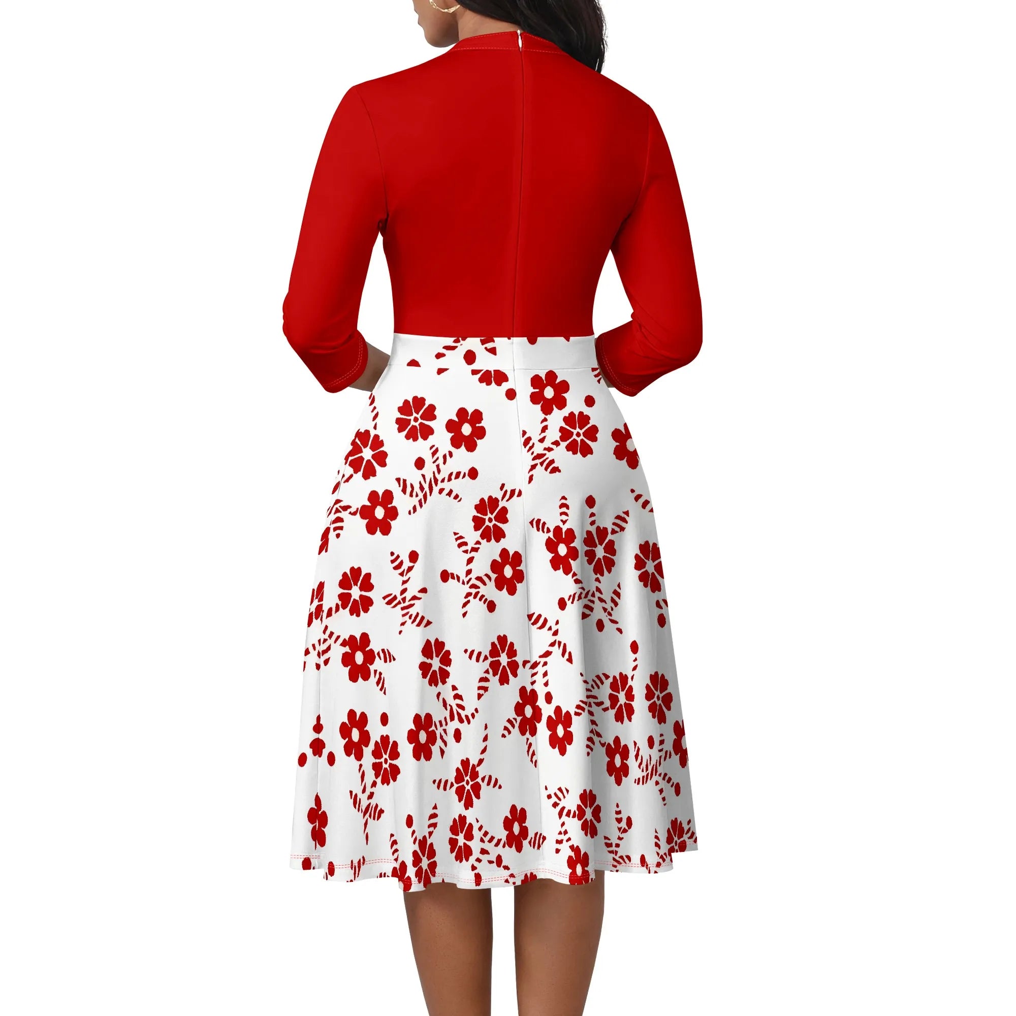 Women's Abstract Off Shoulder Maxi Dress 3/4 Sleeve Blue Gold Slit Party Evening