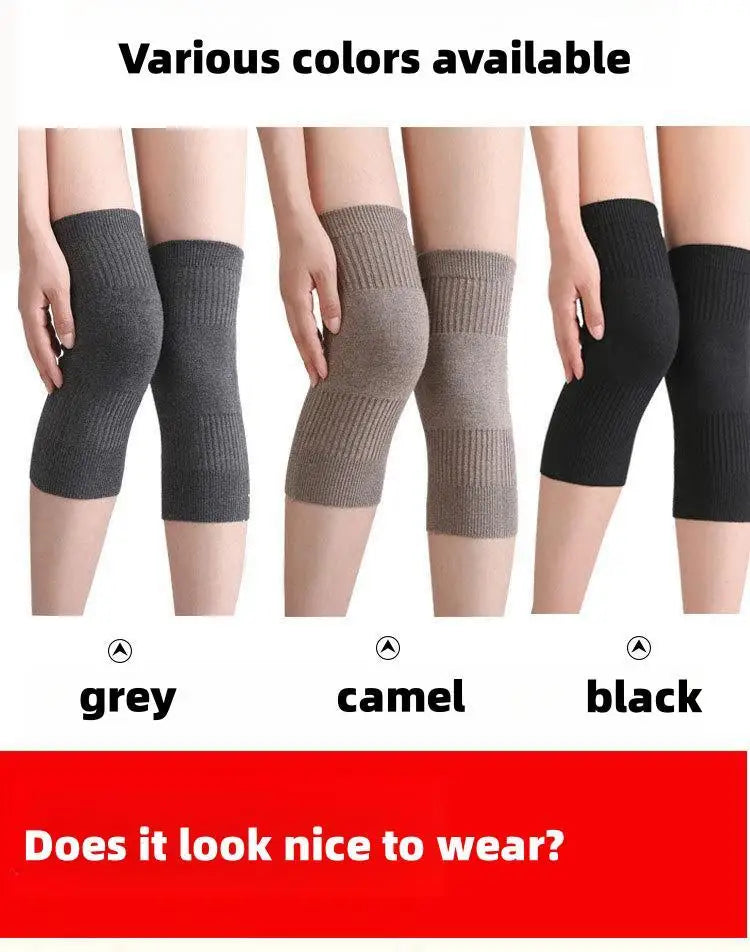 2PCS Unisex Winter Wool Knee Pads Support For Joint Pain, Tendonitis, And Arthritis - Suitable As Leg Sleeves For Arthritis Leg Warming in Advancing Age