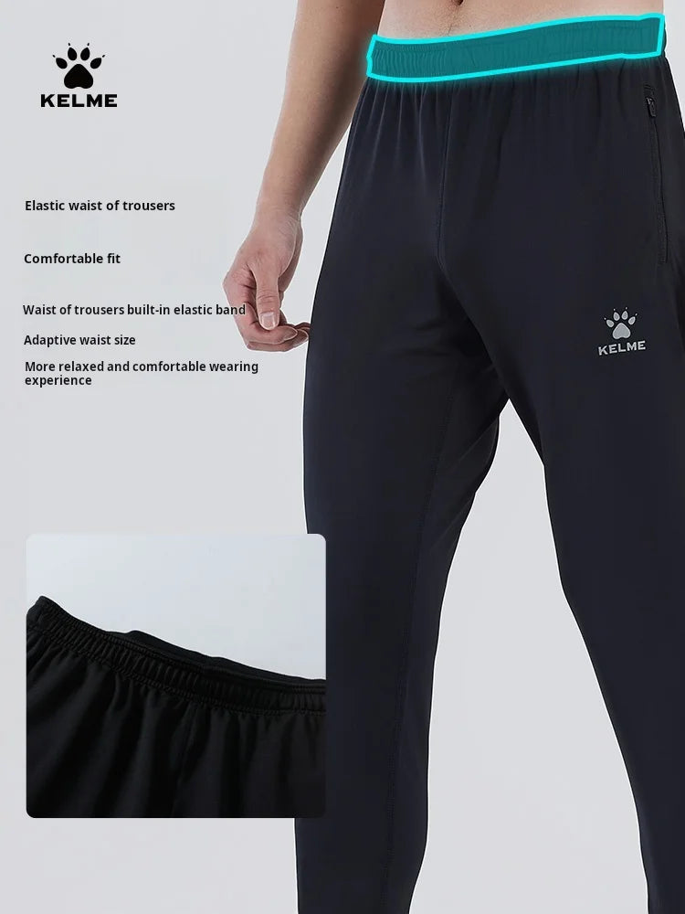 Voetbaltrainingsleggings voor heren, hoge elastische, slanke leggings, dunne outdoor fitness hardloopbroeken