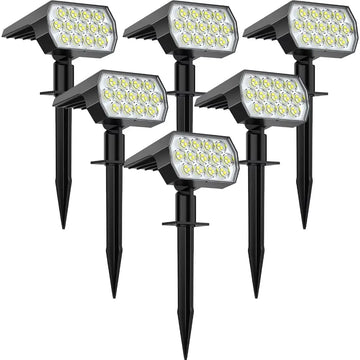 52 LED Solar Spot Lights Outdoor IP65 Waterproof with 3 Modes Landscape Lighting for Walkway Yard Garden