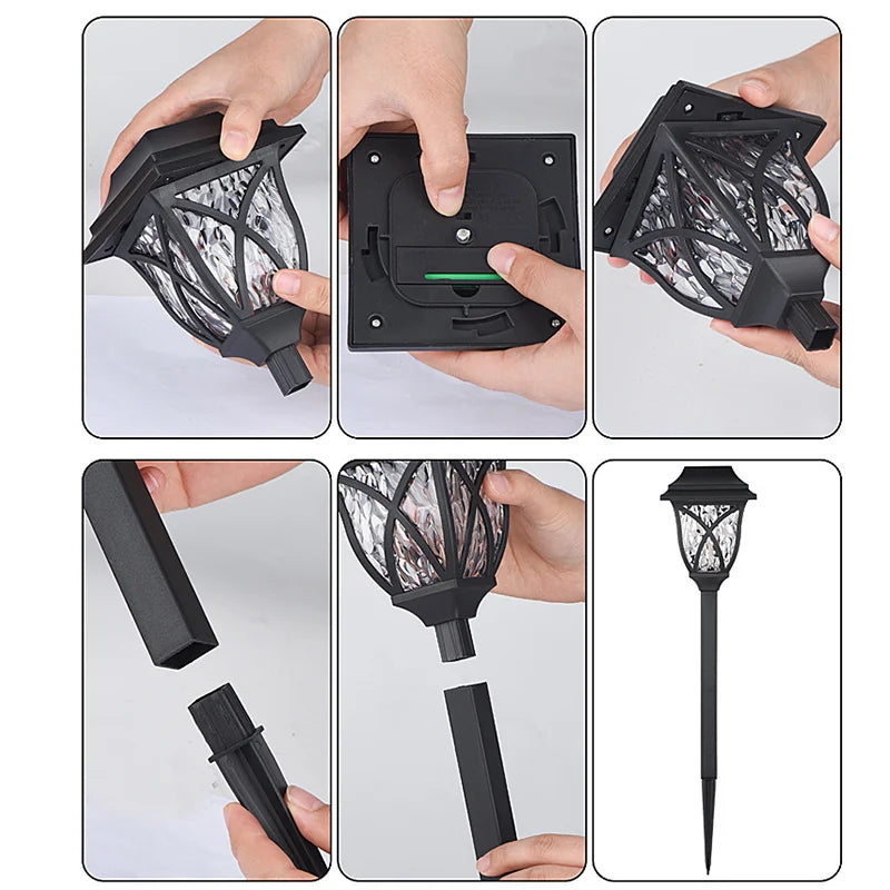 1-10 Pack Solar Yard Lights Bright Lawn Lights Outdoor Waterproof Led Solar Pathway Lights Landscape Path Lights