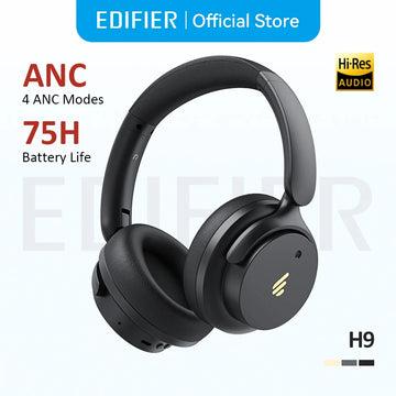 Edifier H9 Active Noise Cancelling Wireless Headphones Bluetooth 5.4 Headset Hi-Res Audio 75H Battery Life Foldable Design
