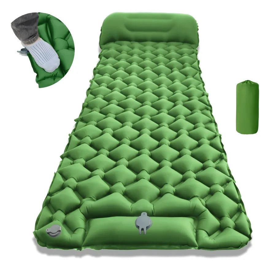 New Single Inflatable Mattress - Connectable, Lightweight & Portable for Camping, Travel, Home Use - Fast Shipping!