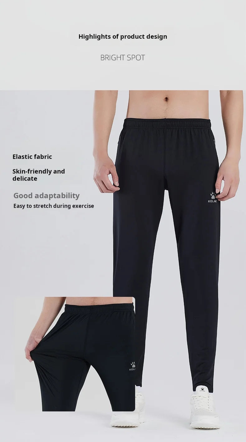 Voetbaltrainingsleggings voor heren, hoge elastische, slanke leggings, dunne outdoor fitness hardloopbroeken