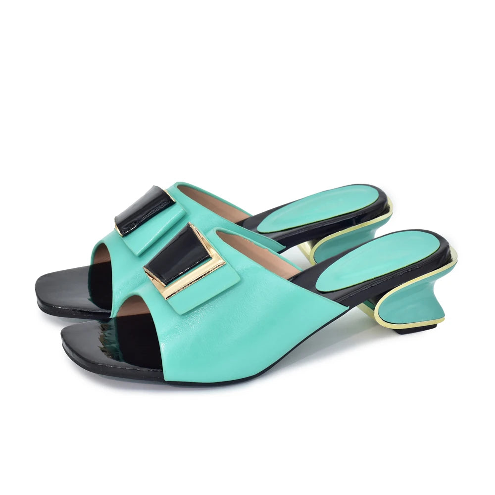 New Fashion Orange Colour Wedding Shoes for Women Simple Party Prom Summer Sandals Italian High Heels Autumn Slipper for Wedding