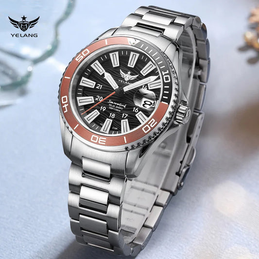 Yelang V1214 Women's Watch Japan VS43 Eco-Drive Solar Watch 36mm Ladies Fashion Sapphire Swiss Luminous 100M Waterproof Watch