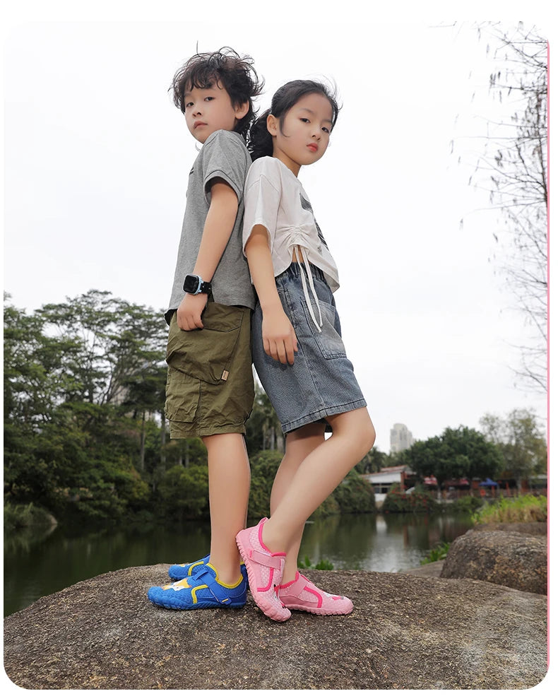 Kids Wide Toe Beach Shoes Lightweight Breathable Non Slip Rubber Sole with Durable Construction for Long Lasting Use