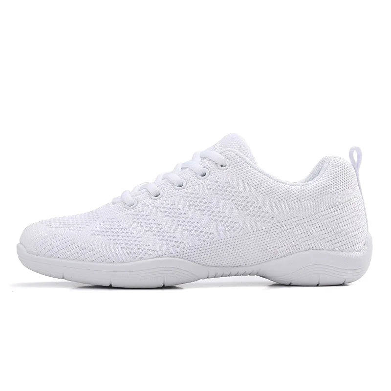 Youth Competition Cheerleading Breathable Sneakers Girls White Dance Training Shoes Children's Competitive Aerobics Shoes