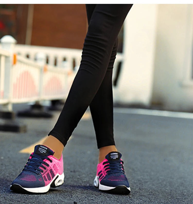 Fashion Women Sneakers Lace Up Women's Sneakers Plus Size Platform Shoes Soft Breathable Zapatillas Mujer Female Footwear