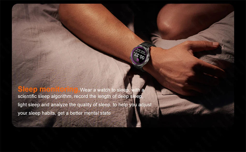 GPS Sports Smartwatch Men AMOLED Screen Compass Altimeter Heart rate BP NFC Bluetooth Call Smart Watch For Men - Compatible With HUAWEI IOS