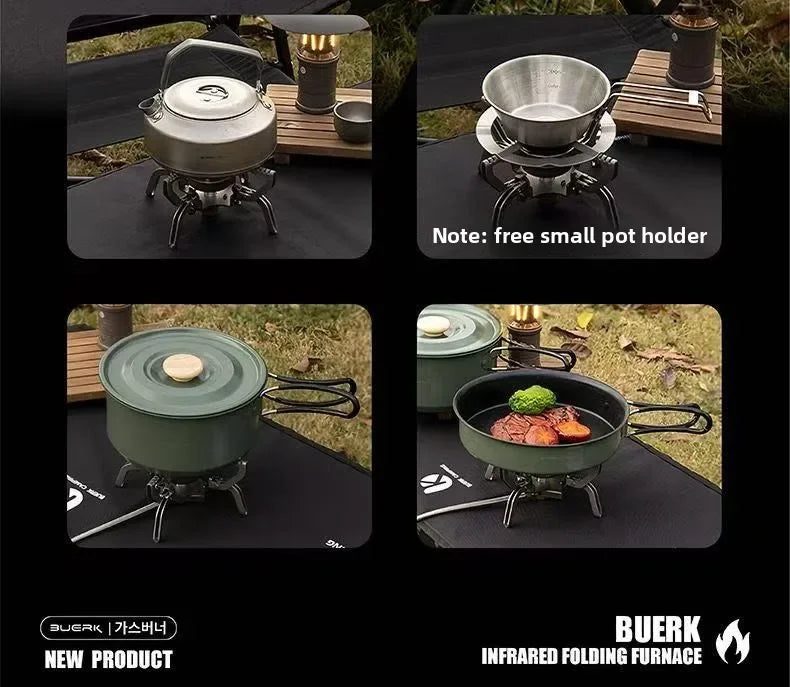 Outdoor Infrared burner Outdoor mini Stove Camping Cooking Ultralight Folding Mini Burner Camp Cooking Supplies
