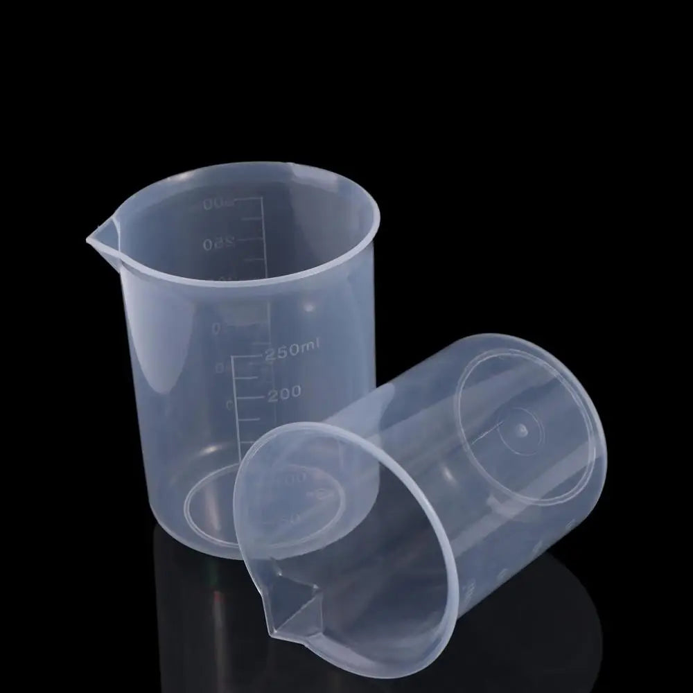 Plastic Transparent Measuring Cup for Kitchen Chemical Laboratory Test Stackable Graduated Cylinder Beaker Mixing Cups