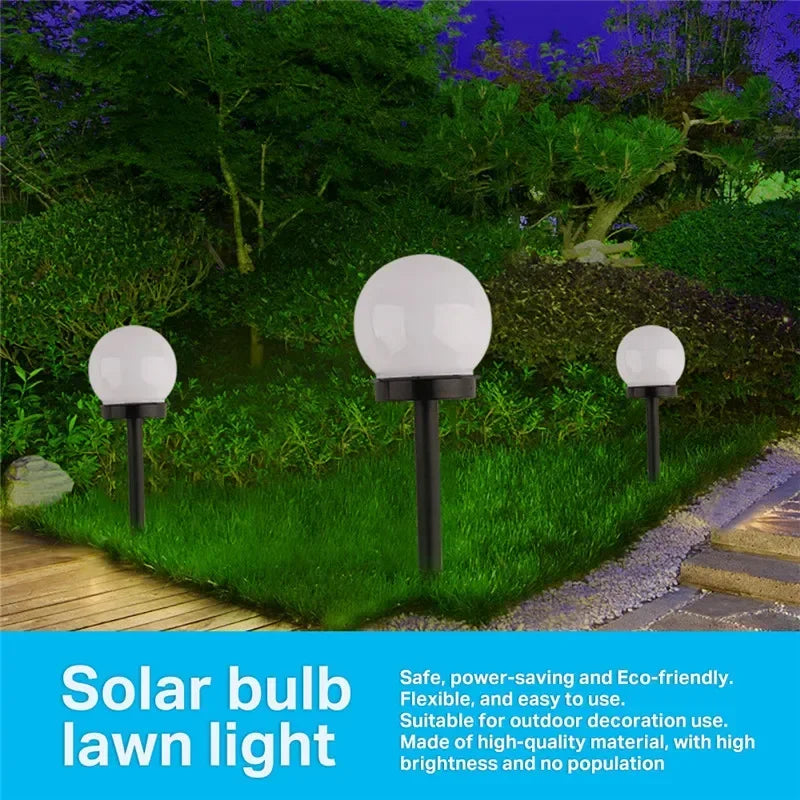 1/3/9PC Solar Powered LED Bulb Lamp Energy Light Waterproof Outdoor Garden Light Street Solar Panel Ball Lights Lawn Yard Lamp