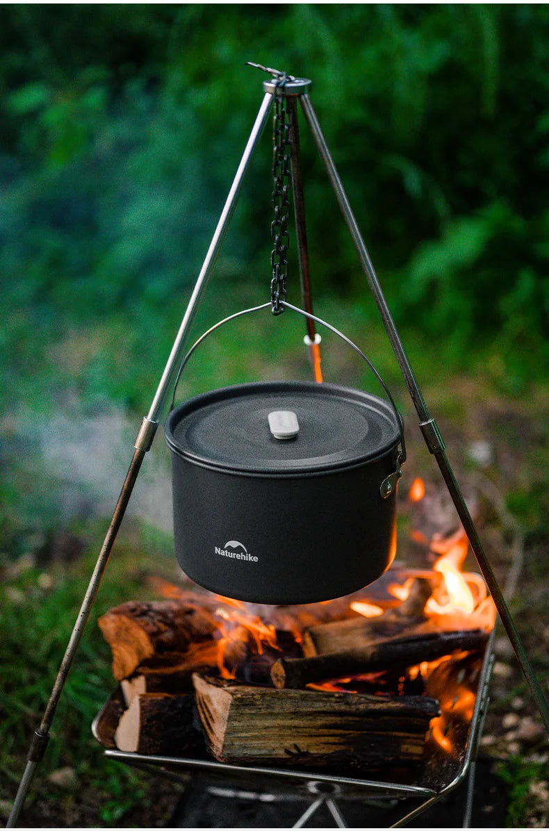 Portable Camping Cookware Set Outdoor Frying Pan Kettle Collapsible Picnic Tableware Kitchenware Furniture