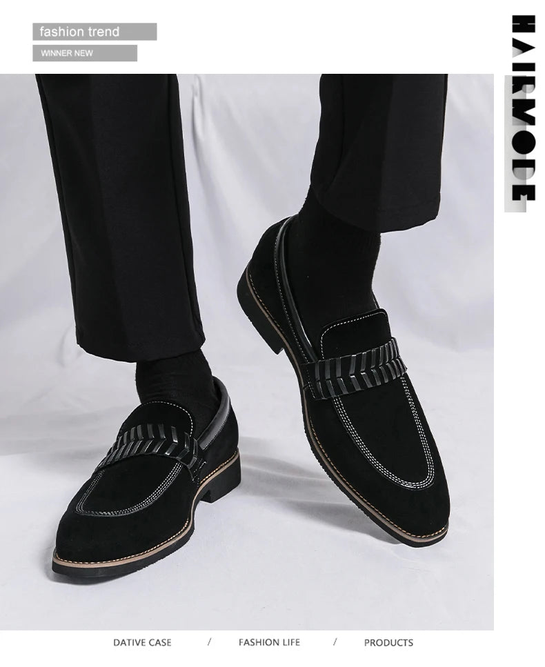 Formal Dress Oxford Shoes Men Green Suede Leather Male Business Formal Suit Shoes Over Size 38-48 Adult Leisure Walking Shoes