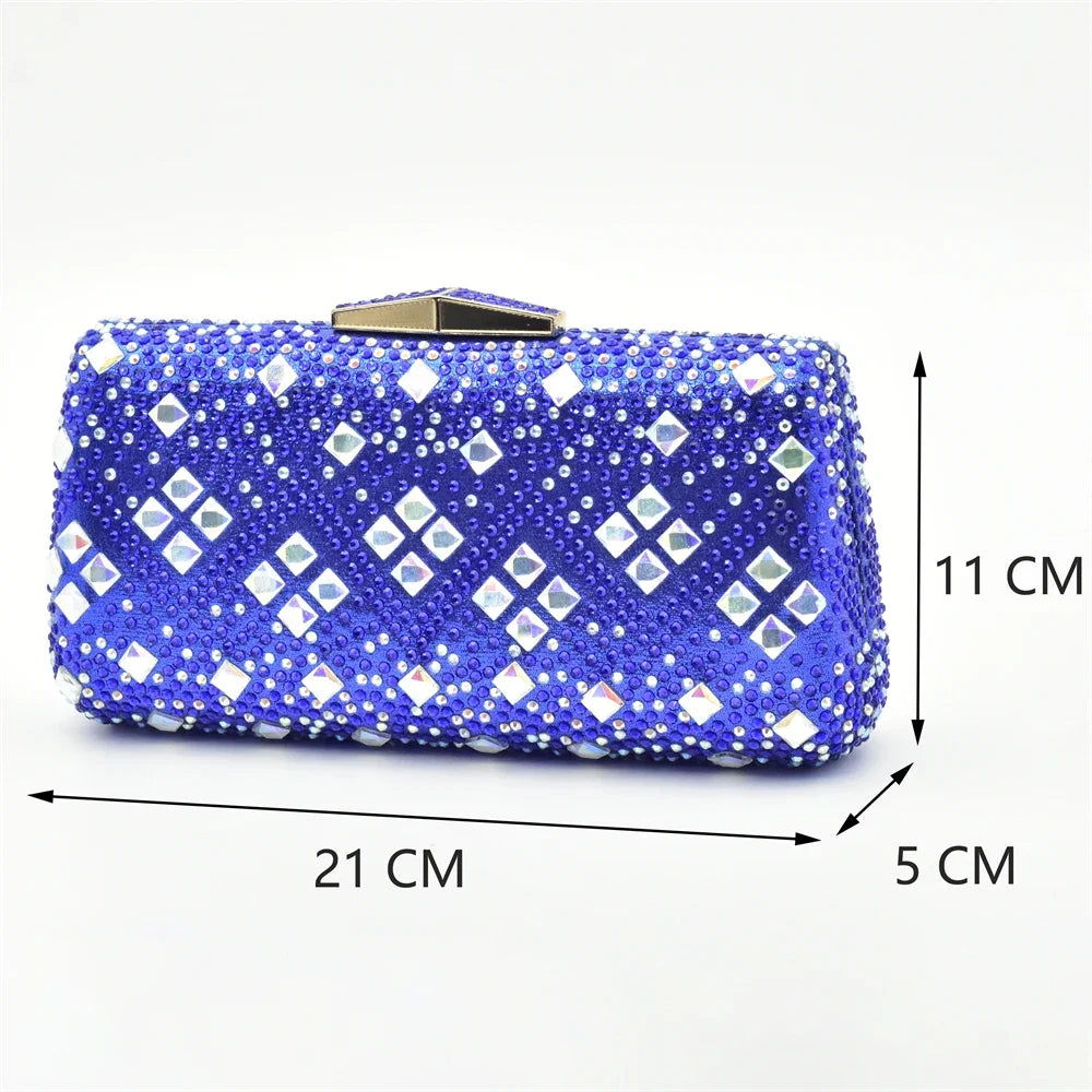 Italian Women Wedding Shoes and Bag Set Decorated with Rhinestone Shoes for Women 2025 Designer Luxury Elegant Pumps
