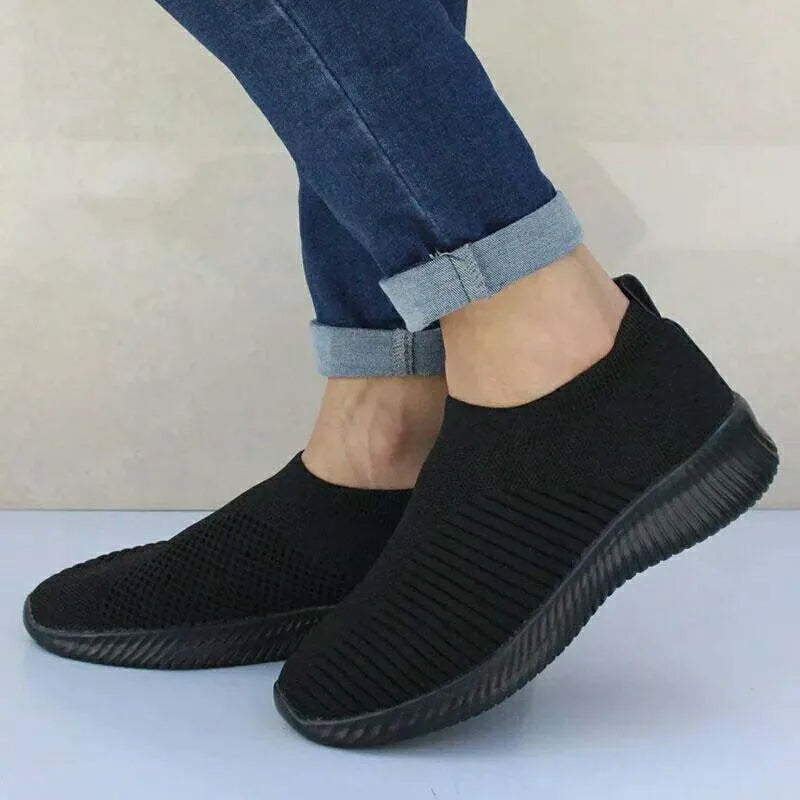 Fashion Women Sneakers Trainers Shoes Woman Comfortable Sneaker Women Slip On Sock Shoes Flat Women's Sneakers Zapatos De Mujer