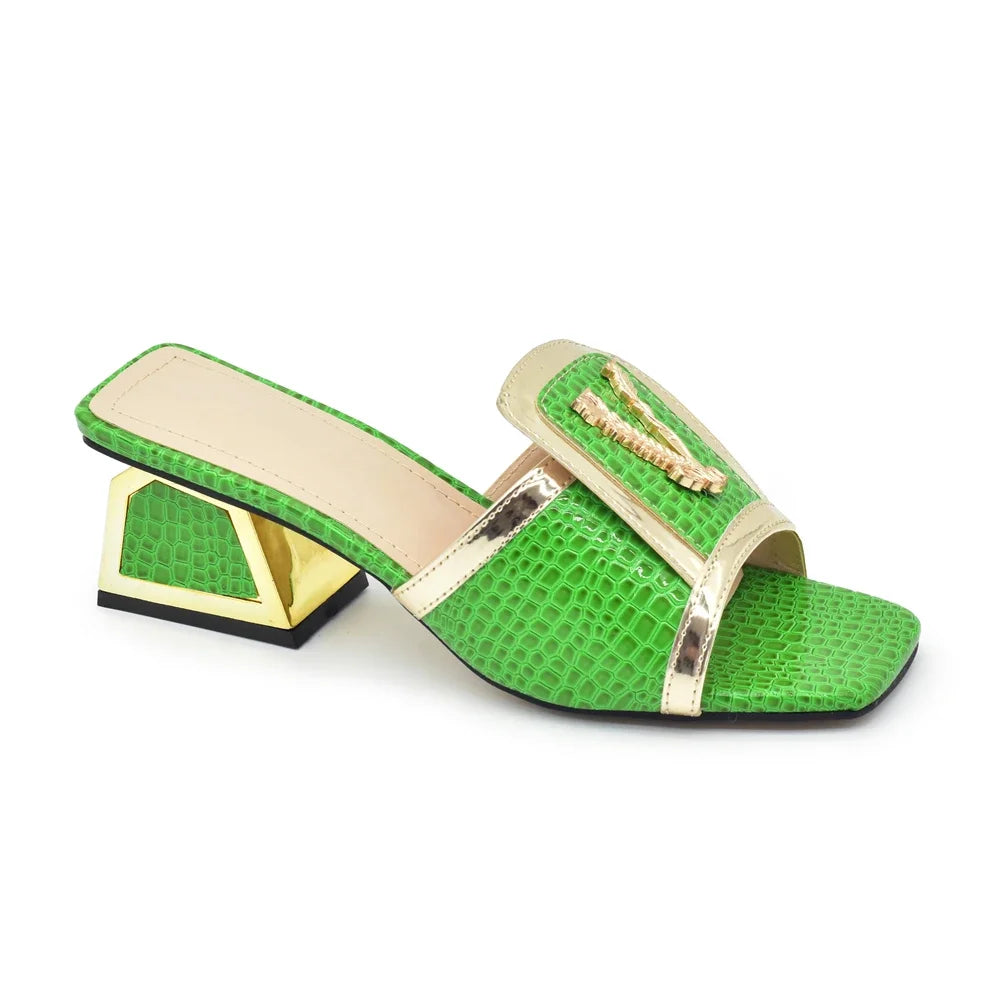 Nigerian Women Open Toe Party Pumps Designer Luxury Shoes and Sandals With High Heels for Wedding