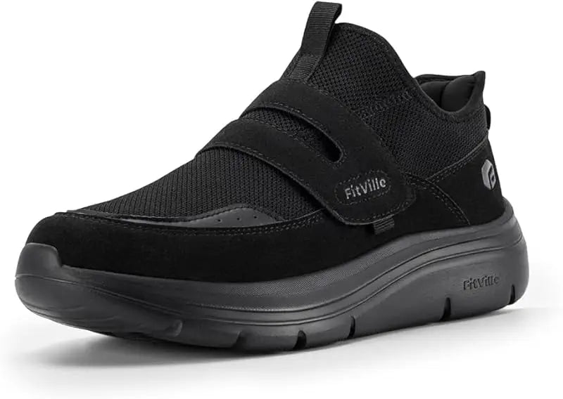 Heren sportschoenen, brede 2e, handsfree wandelschoenen, outdoor fitness, hardlopen, lichtgewicht, ademend, met boogondersteuning