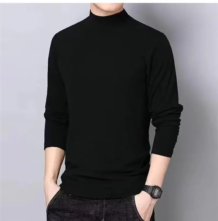 Heren Basic Turtleneck Trui Eenvoudige Winter Casual Trui Zoete Onderkleding Chique Heren Truien Lange Mouw