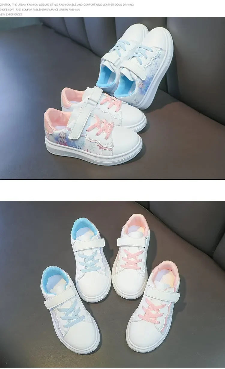 Disney Kids Girls Shoes fashion Children Sneakers Girls Elsa Frozen Princess Casual Sport Shoes Student Shoes Teen Shoes