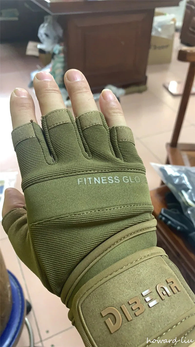 Anti-Slip Gym Gloves For Firm Grip on Bodybuilding And Weightlifting Equipment -  Suitable For Dumbbell Trainings, CrossFit Pull Ups & Workout Exercises